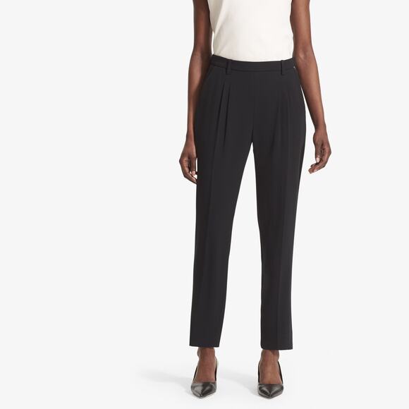 M.M. LaFleur Nakamura Black Pleated Dress Pant Trousers...